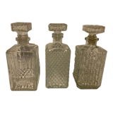 3 Selency x Monoprix Croisé Laroche whisky decanters