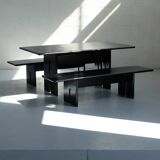 Table bureau et bancs Roche Bobois gamme Karélia