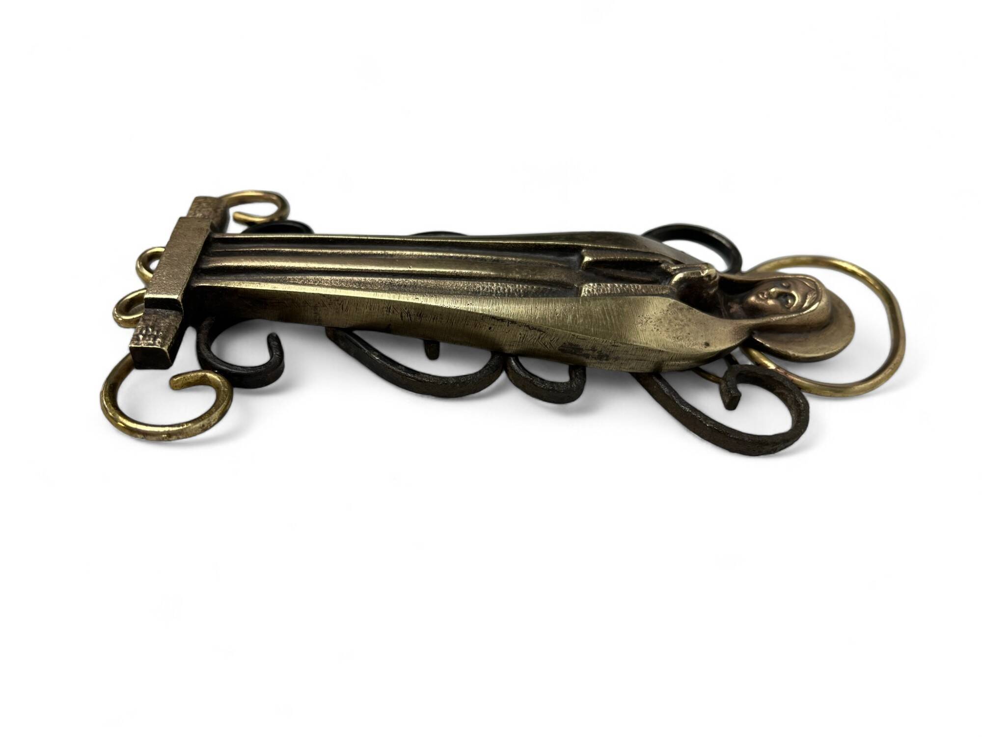 Religious object, 20th century bronze Virgin