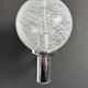 Chrome wall light with blown glass from the 1970s.