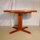 Scandinavian expandable central square table in teak