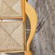 Set de 4 chaises en pin et jonc vintage