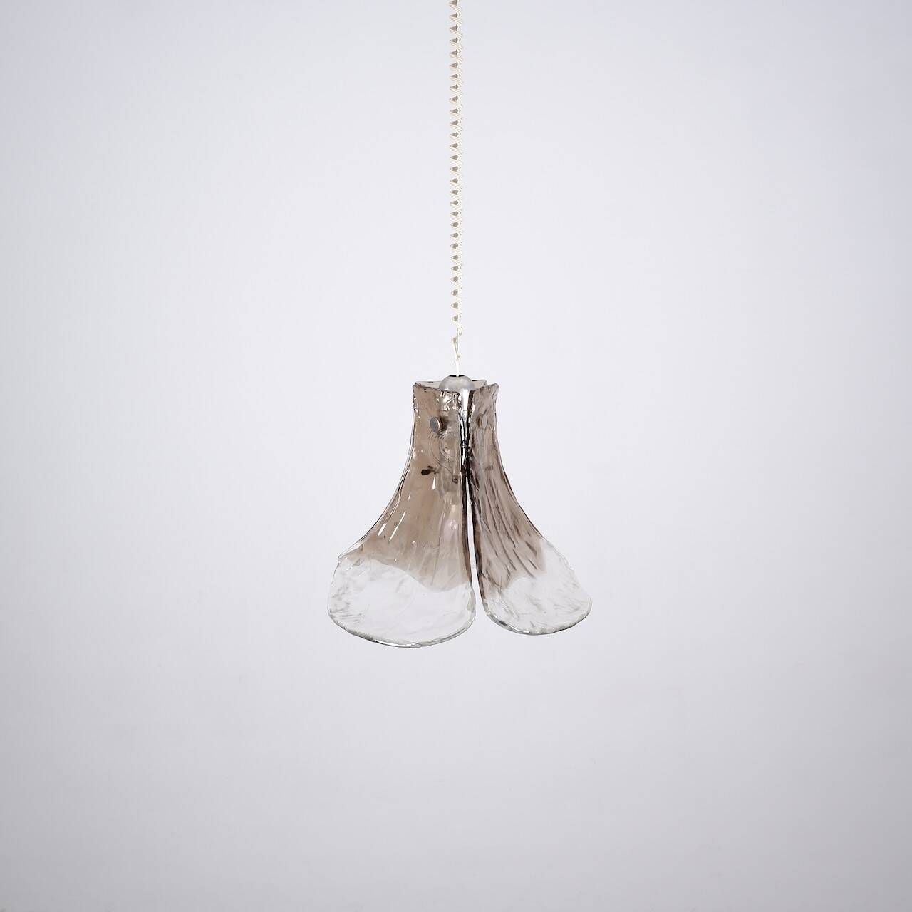 3 leafed murano glass pendant lamp by Carlo Nason for Mazzega