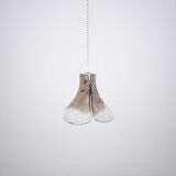 3 leafed murano glass pendant lamp by Carlo Nason for Mazzega