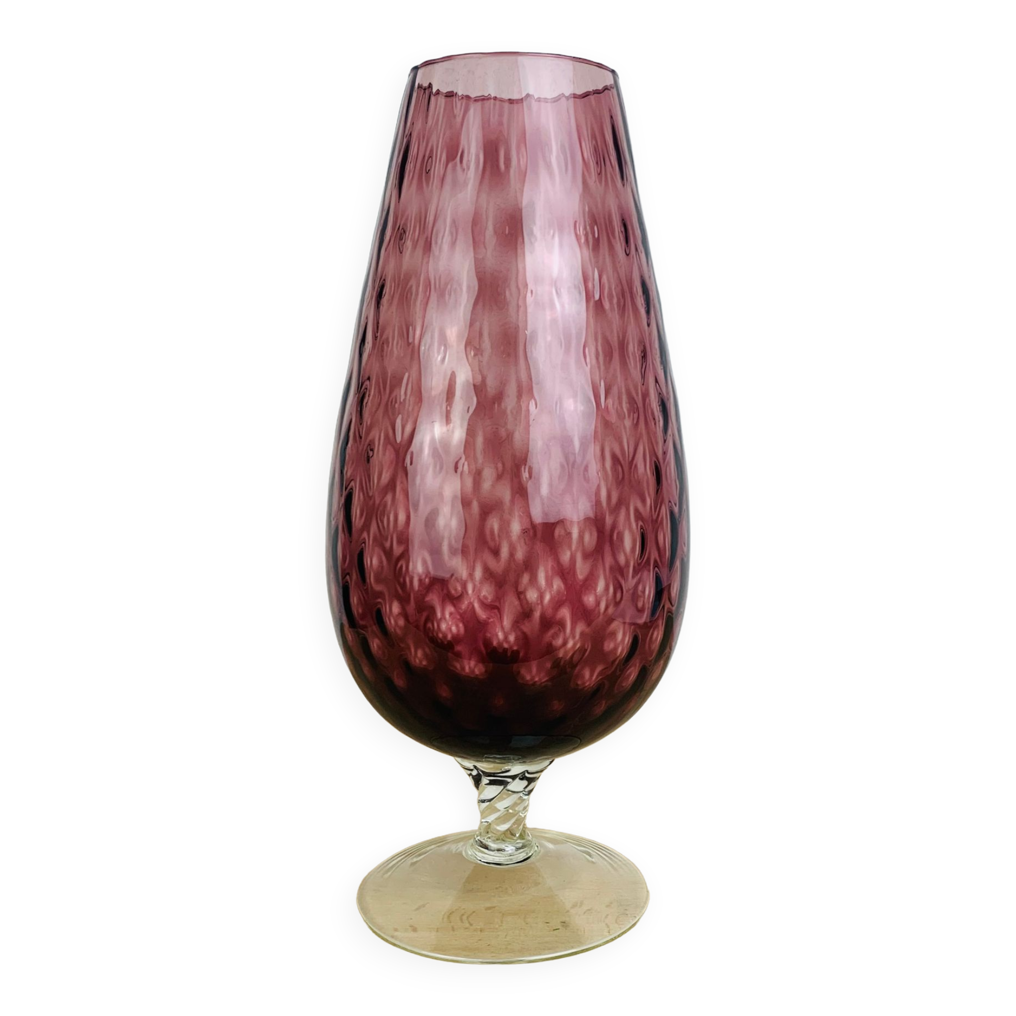 Vase en verre Empoli italien