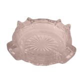 Chiseled glass ashtray