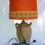 Jar mounted in vintage lamp 70's