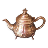 Silver-plated metal teapot with hallmarks