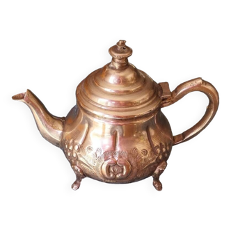 Silver-plated metal teapot with hallmarks