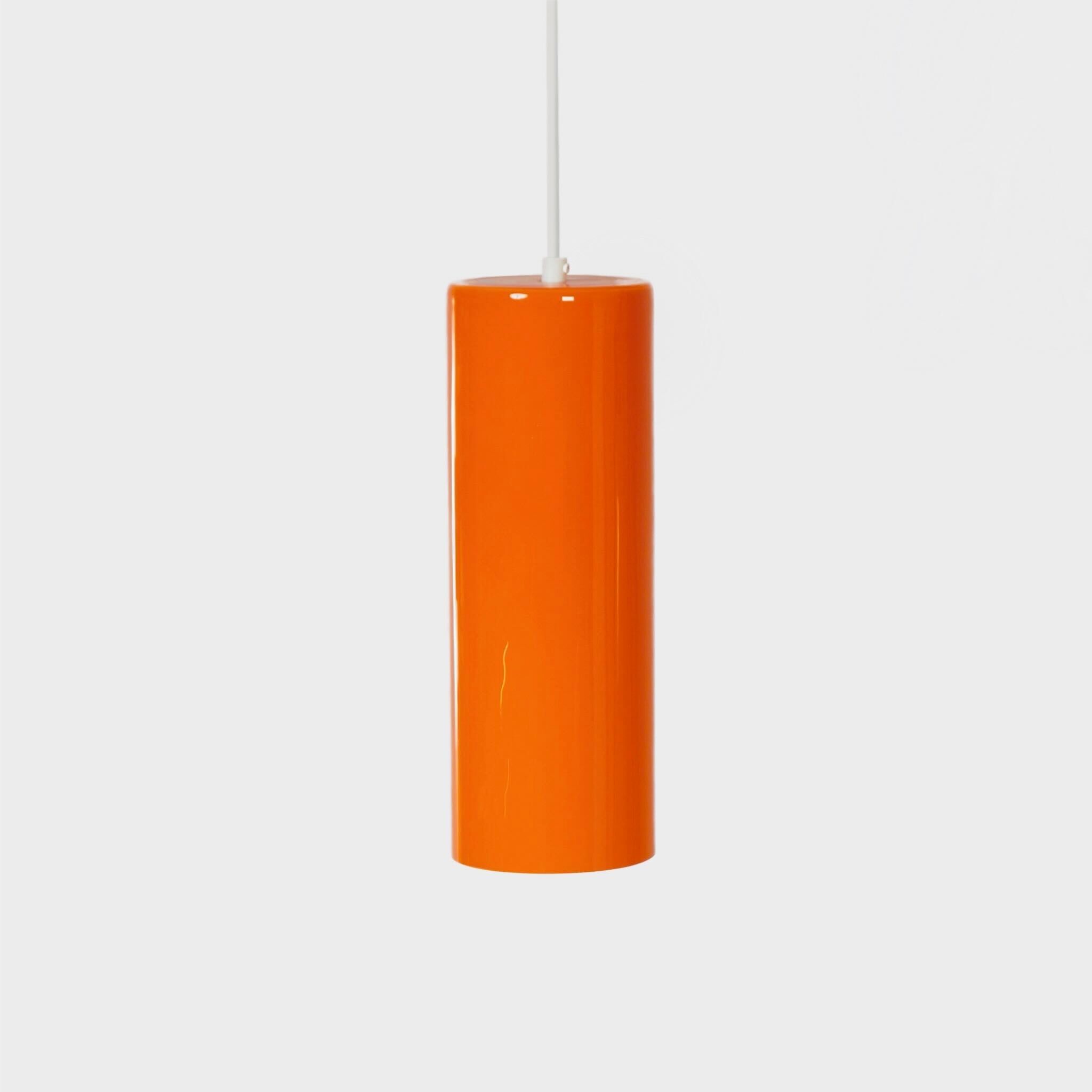Suspension Murano Venini 486a par Paolo Venini pour Venini & C., 1962, orange