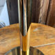 Brass lamp with pleated shade