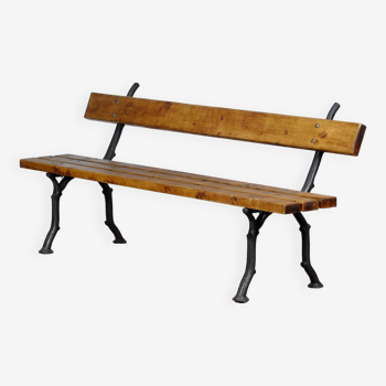 Banc de jardin en fonte et en pin