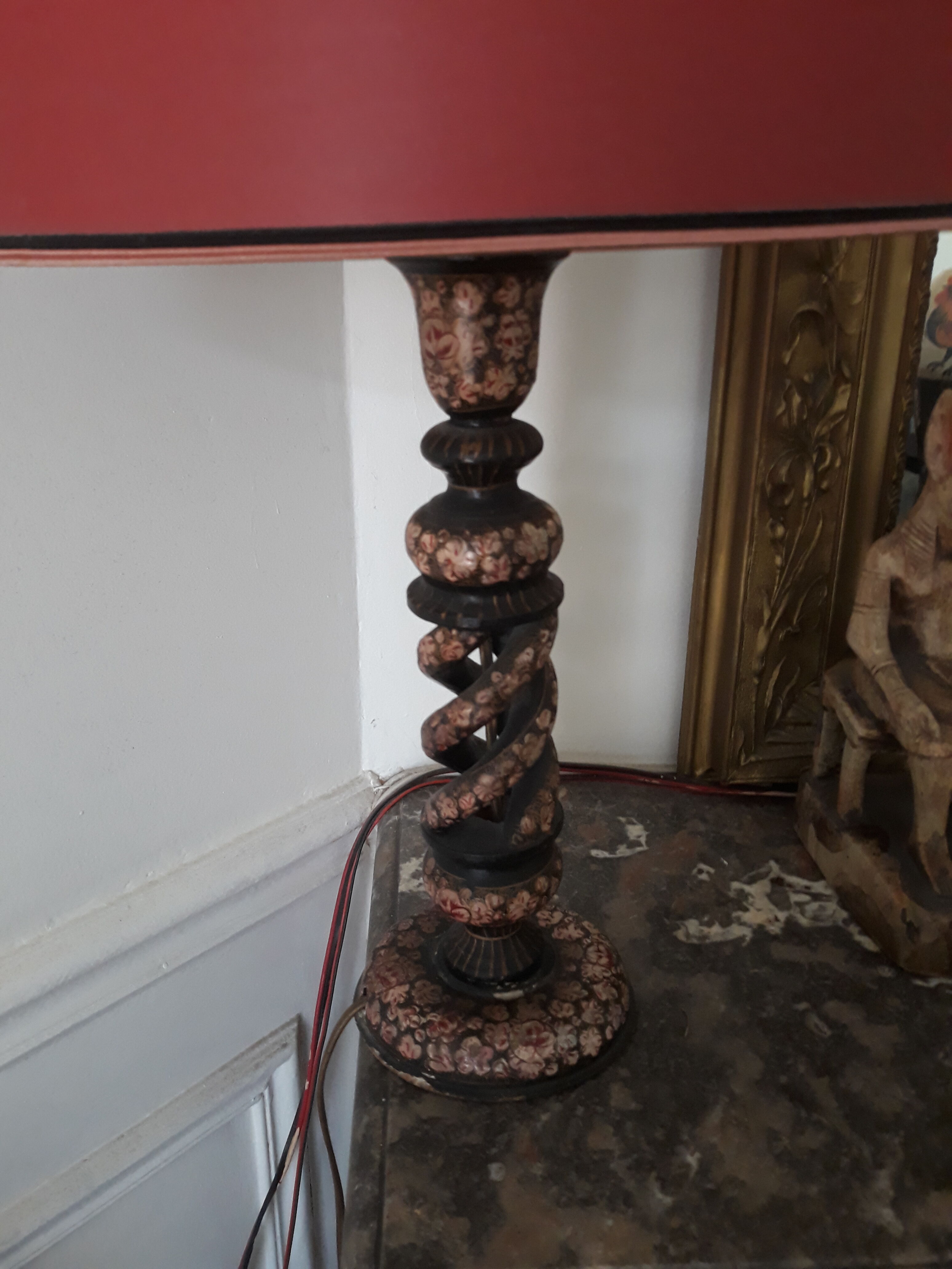 A bohemian-style lamp