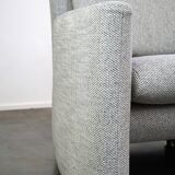 Fauteuil design Leolux modèle Fidamigo dans un beau tissu gris épais