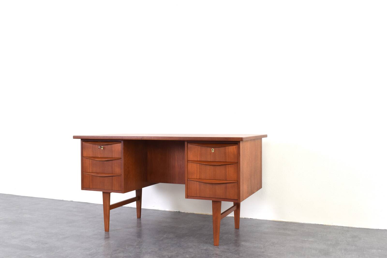 Mid-Century Danish Teak Executive Desk, 1960s.