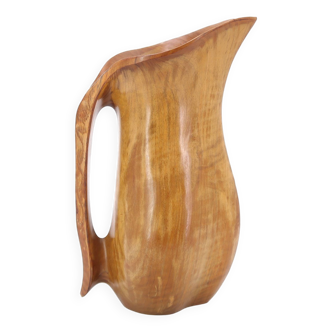 Sculptural wooden pitcher, 1960s
