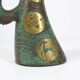Brutalist Bronze Vase with the Twelve Signs of the Zodiac
