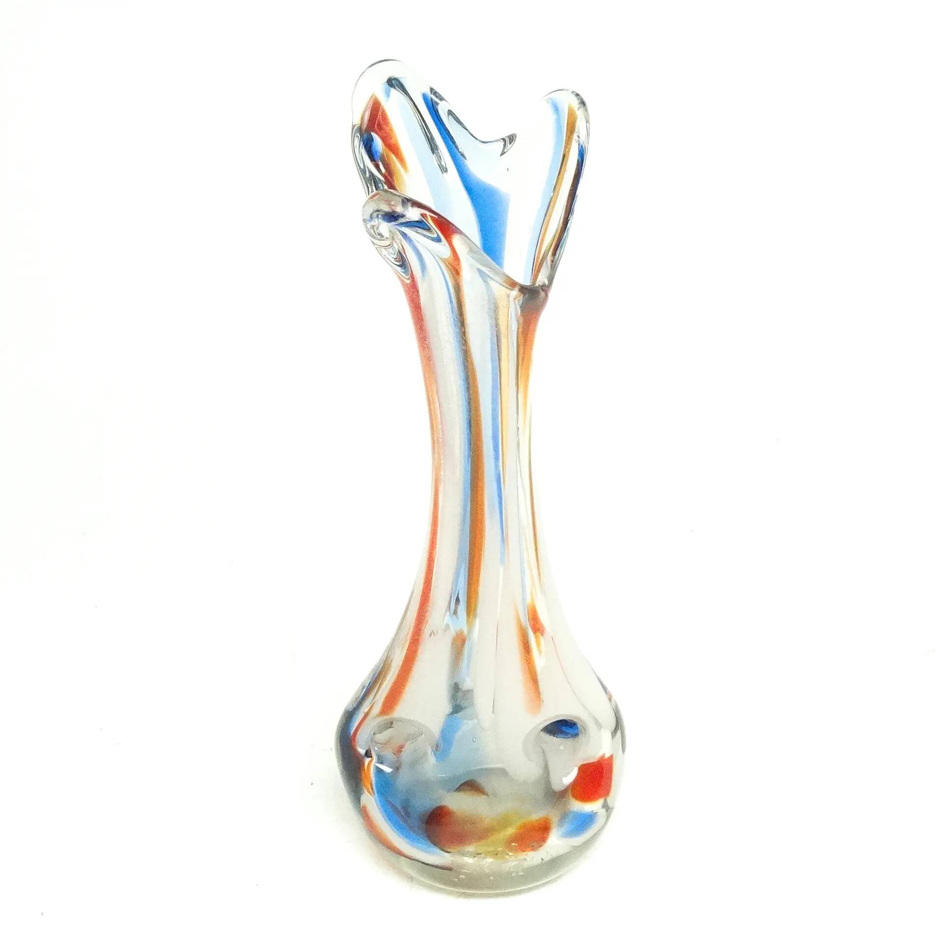 Sekacz vase, modernism, glass, Hortensja Glassworks, Poland, 1970s