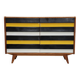 U453 yellow 8-drawer wooden sideboard by Jiri Jiroutek for Interier Praha 1960