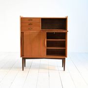 1950s Danish teak and brass cabinet
