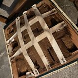 Pair of green vinyl chairs - 1950s