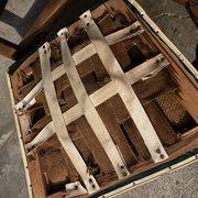 Paire de chaises en Skaï vert - années 50