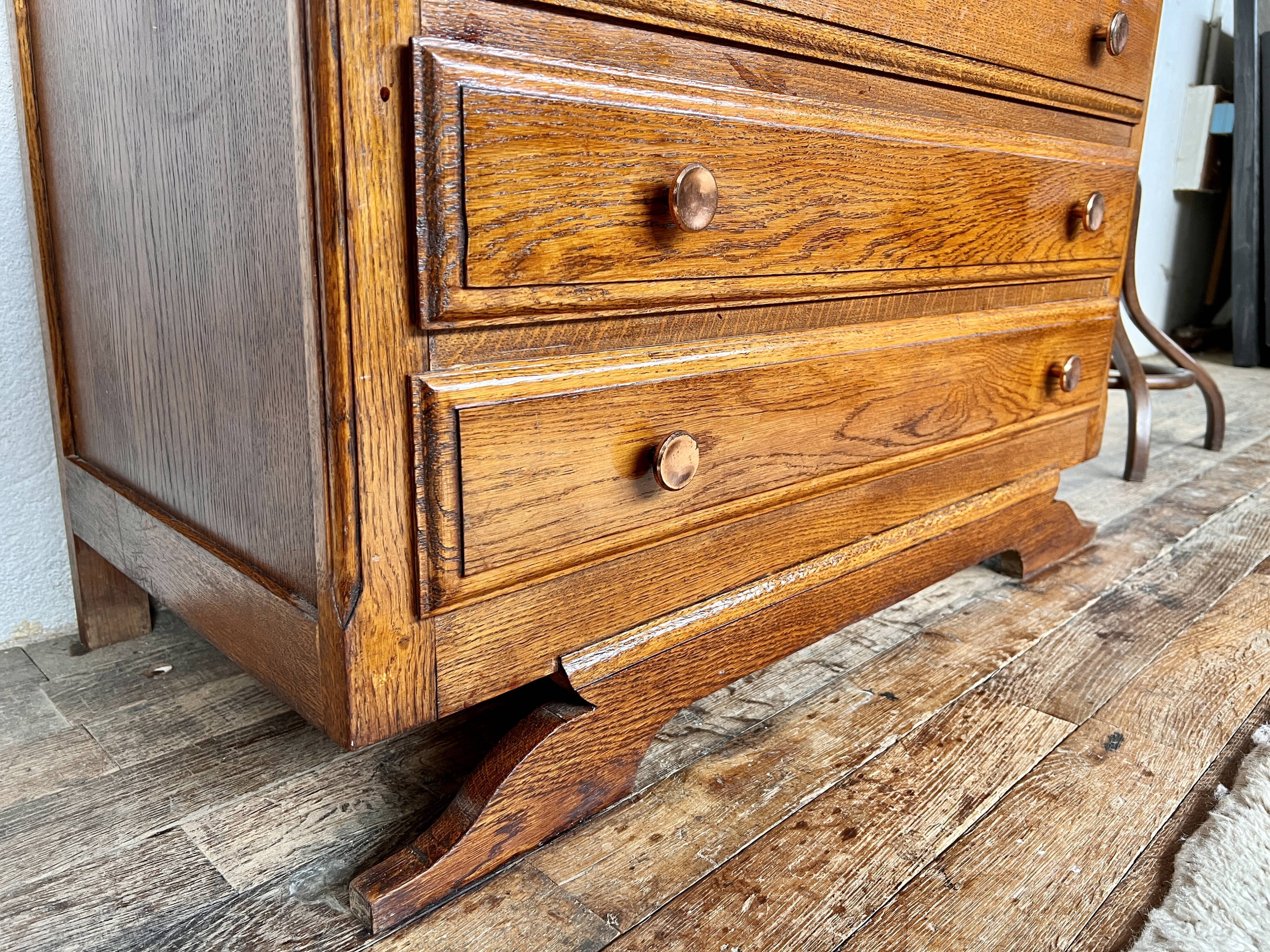 Commode style art deco 1950 1960 handles pink brass