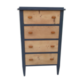 Chifonnier 4 anthracite grey drawers