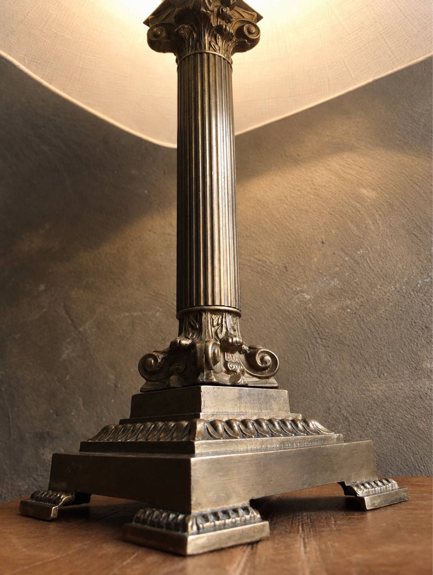 Empire style lamp - Bronze and gilded brass