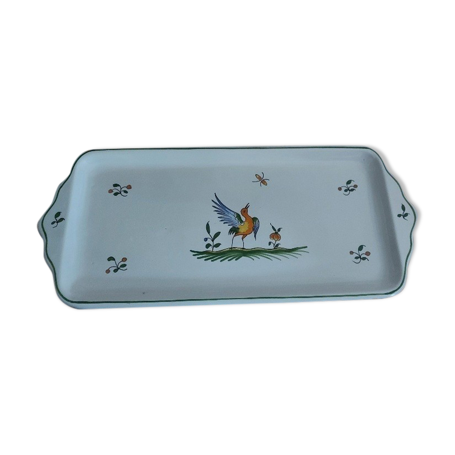 Cake dish - Moustier décor
