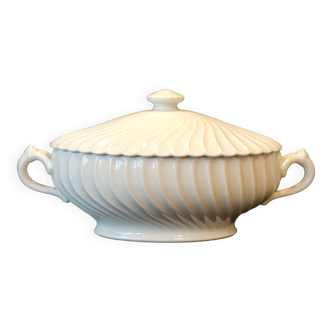 Soupière Légumier En Porcelaine Haviland Limoges Torse Torsadé Blanc
