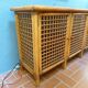 Sideboard in rattan and glass 1970