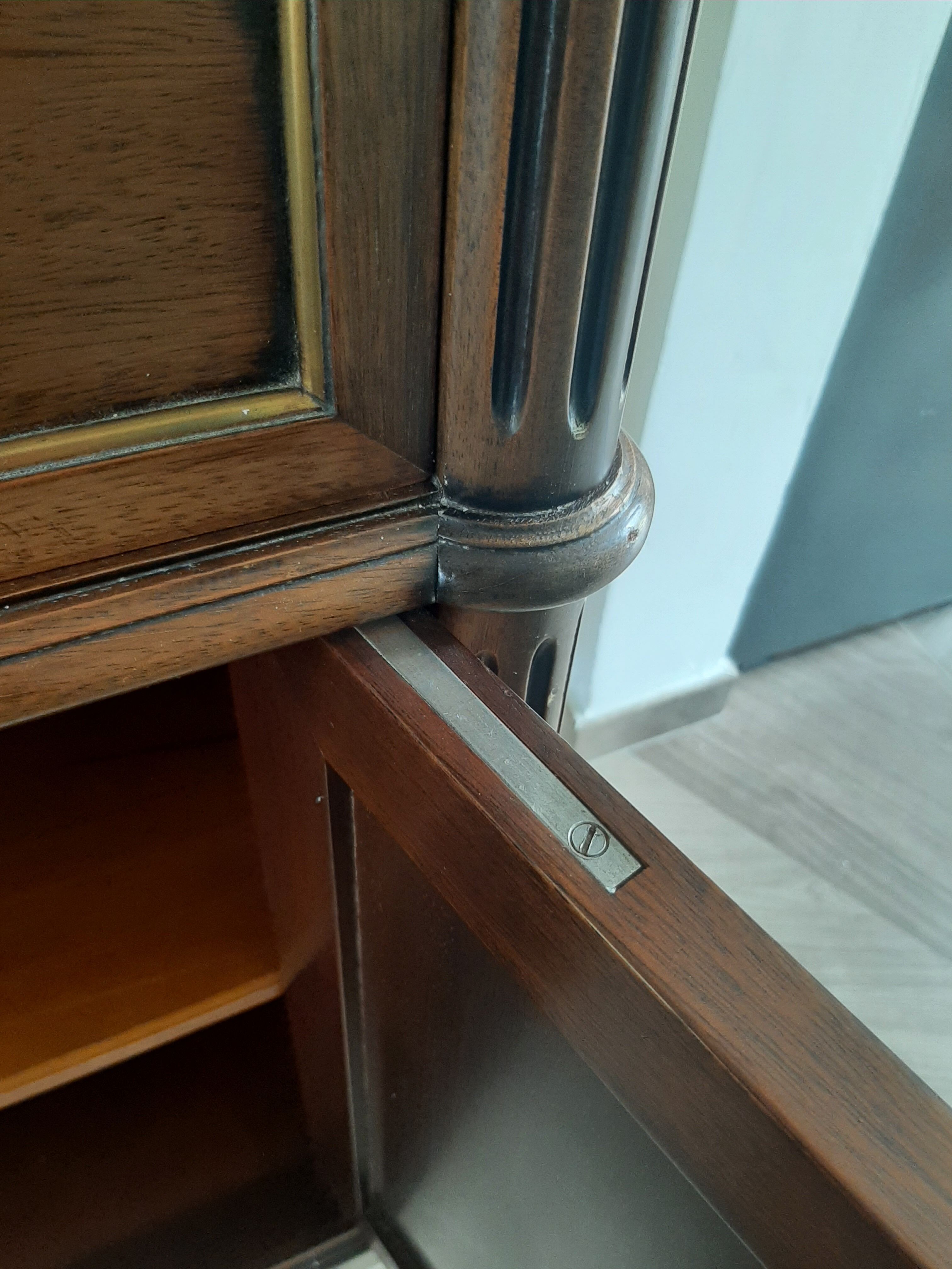 vintage - Small style chest of drawers - Louis XVI marble top with 1 drawer and 2 doors