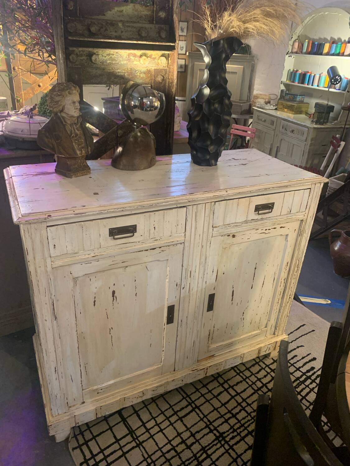 Parisian white patinated furniture