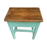 Green wooden stool