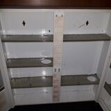 White lacquered metal medicine cabinet