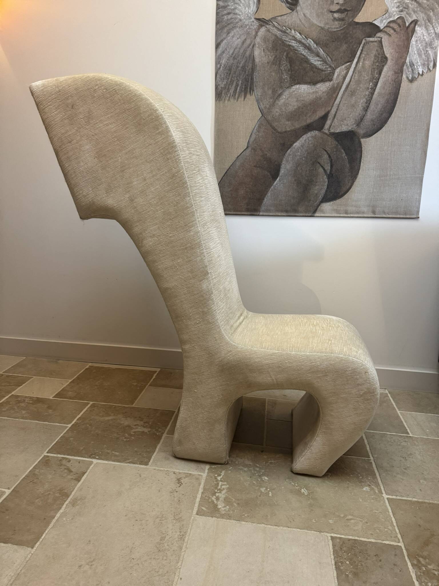 Designer armchair, "Djinn" chaise longue style by Olivier Mourgue