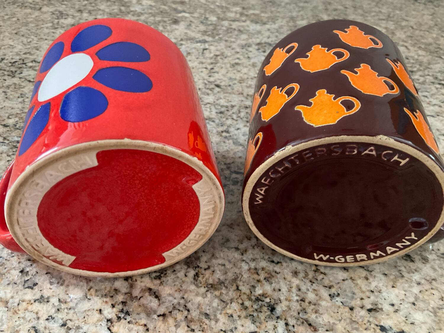 Set 2 mugs vintage West Germany céramique