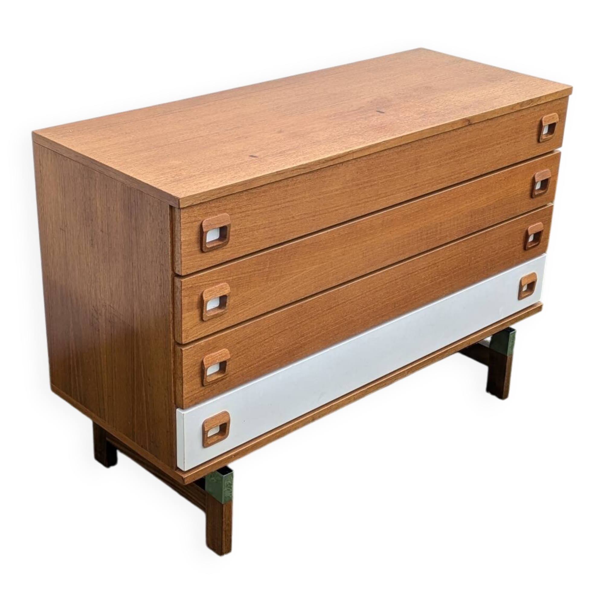 Commode scandinave vintage 1960 Teck & chrome