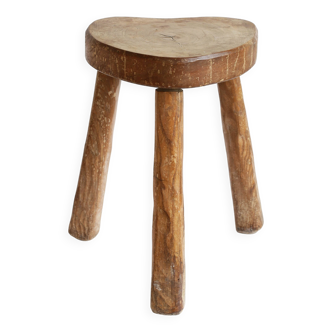 Brutalist stool with heart seat
