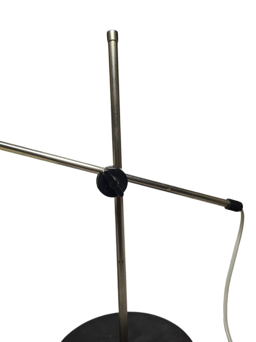 Vintage Polish bedside lamp in glass and metal, 1980s