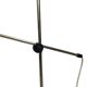 Vintage Polish bedside lamp in glass and metal, 1980s