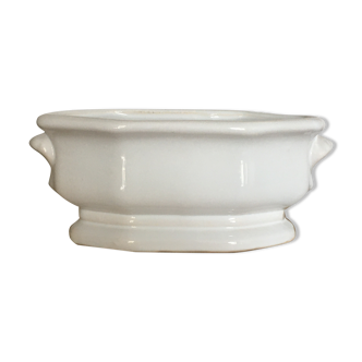 White earthenware planter