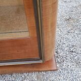 Art deco showcase in walnut and brass from the 30s