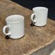 Pair of mugs with stylized Italian women motifs