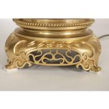 Early 20th century Chinese lamp, porcelain and gilt bronze