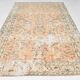 7x10 Large Cream Floral Pattern Turkish Vintage Rug, 207x304Cm