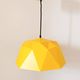 Vintage Bakelite origami-shaped yellow pendant light