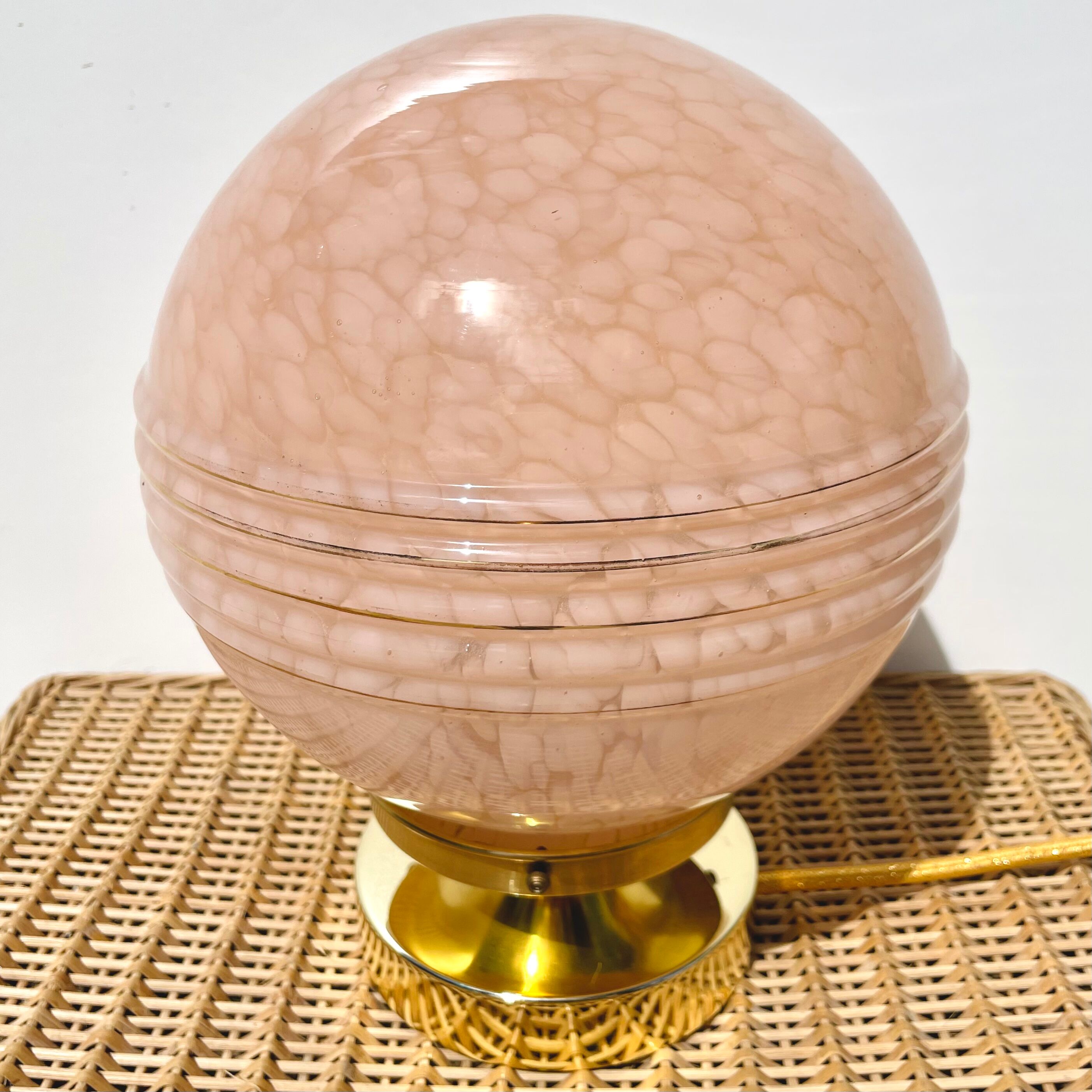 Pink Clichy glass lamp
