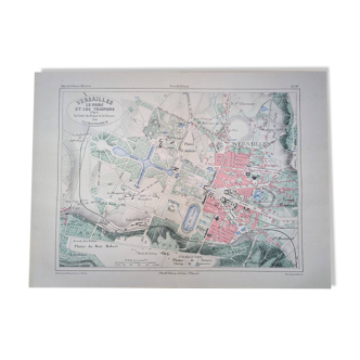 Versailles plan and its park, printed in 1883.